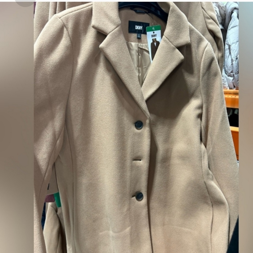 DKNY Ladies Wool Blend Coat - camel - Picture 2 of 4